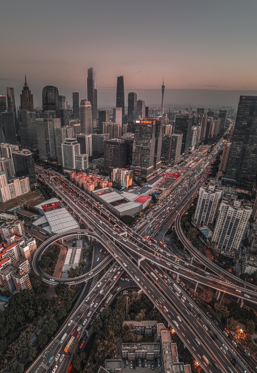 中山一立交与珠江新城