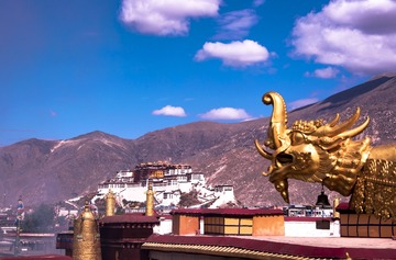 大昭寺看布达拉宫
