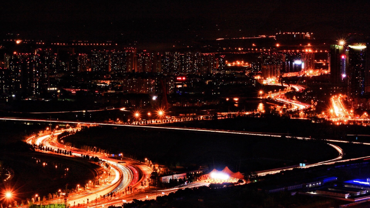 爬楼爬爬更健康 - 城市, 夜拍, 超长曝光, 傍晚, 引