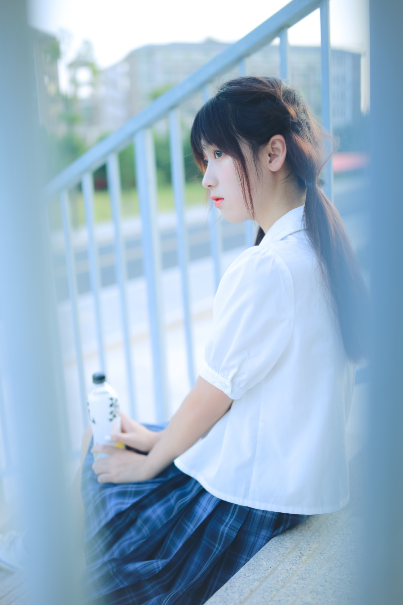 jk元气少女写真秋日第一组约拍初秋总是温柔日间把夏天留下日落后还带