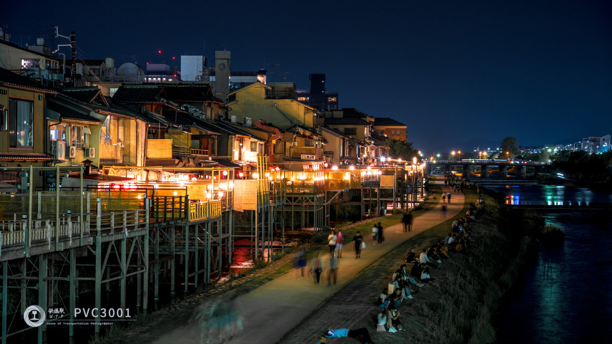 夜行京都鸭川畔
