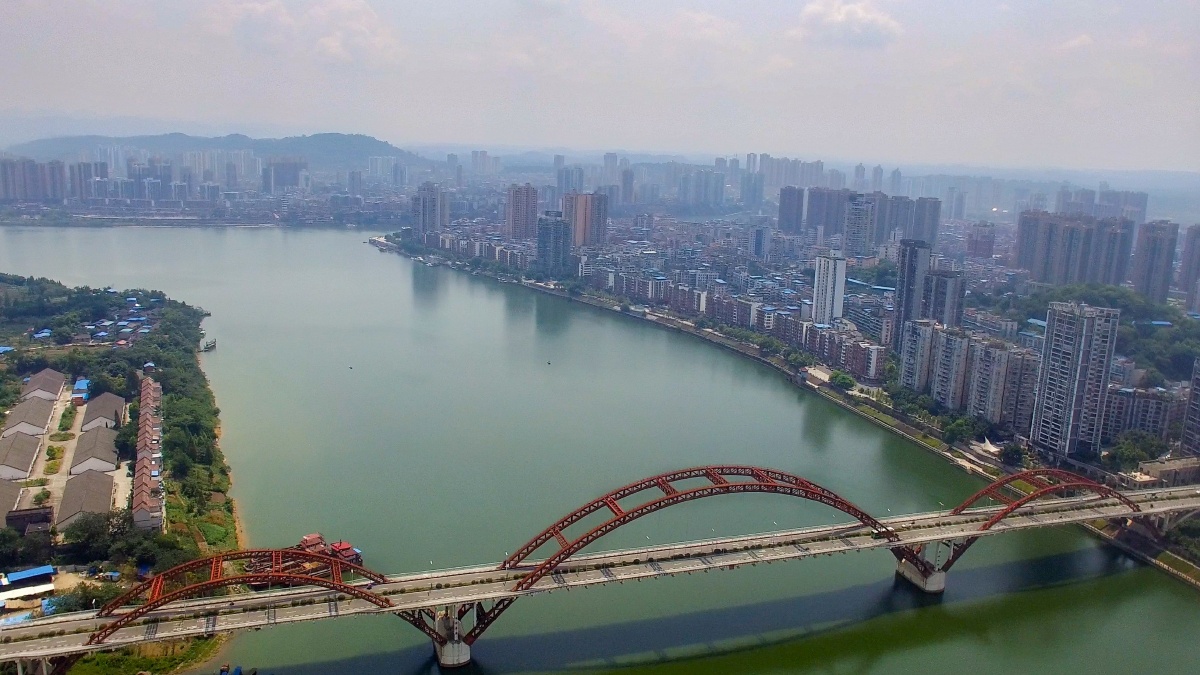 那山,那河,那桥--重庆郊区航拍