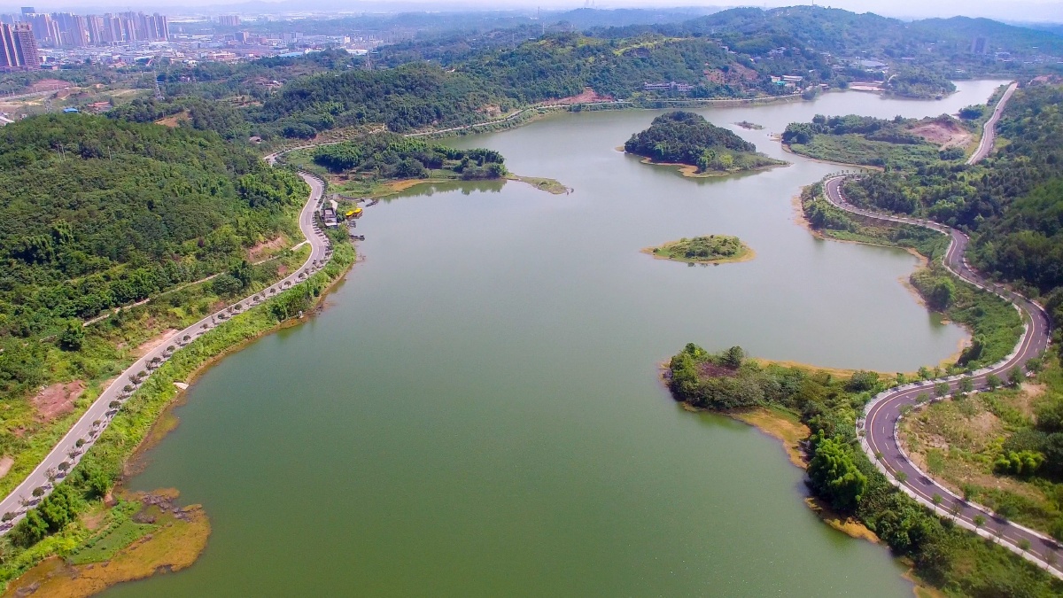 那山,那河,那桥--重庆郊区航拍