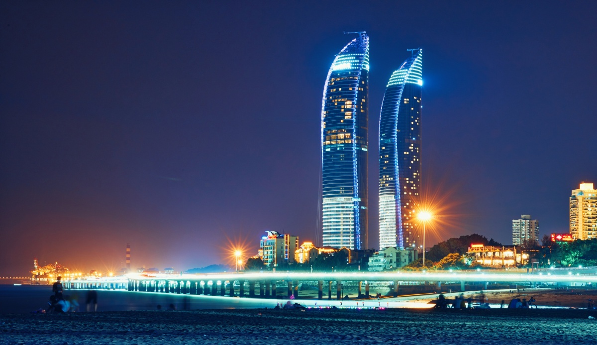 厦门双子塔 - 索尼, 长焦, 风光, 慢门, 色彩 - 不要