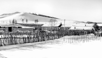 冬日小山村