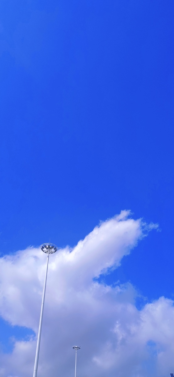 晴空万里艳阳照