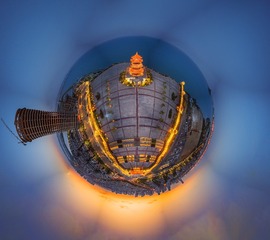 锦州市滨海新区健康主题公园-全景夜景