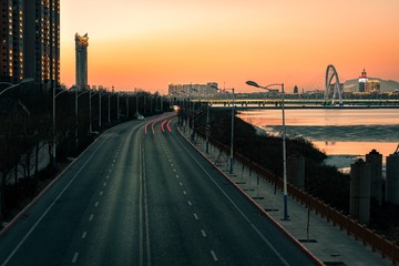 滨河路夜色-锦州市
