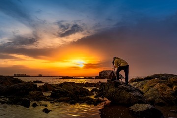 海上拍日出
