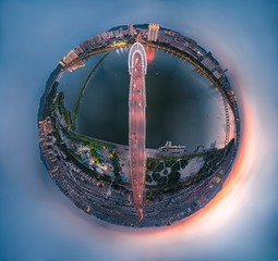 锦州云飞桥夜景-全景