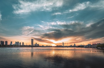 东湖暮色-锦州