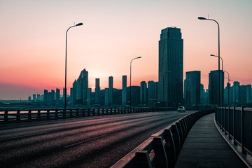 一道霞光-大连星海湾大桥