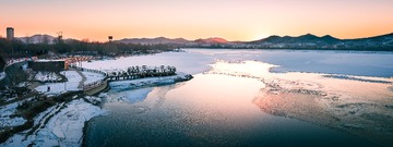 冰雪迎春光-锦州东湖公园立春的早晨
