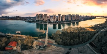 初春寻夕阳-锦州东湖公园
