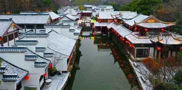 南京夫子庙水街雪风光