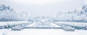 南京雨花台烈士陵园核心纪念区雪风光