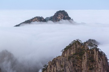 黄山云雾一瞬间