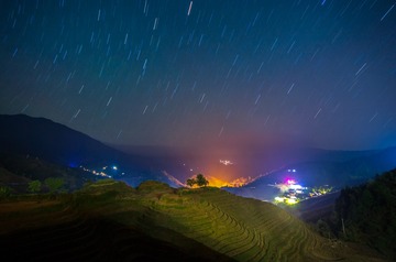 黄大将+龙胜星空夜+桂林龙胜梯田
