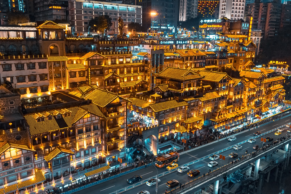 建筑大赏城市的#交通我的街头探索建筑物旅行洪崖洞重庆还没有人打赏