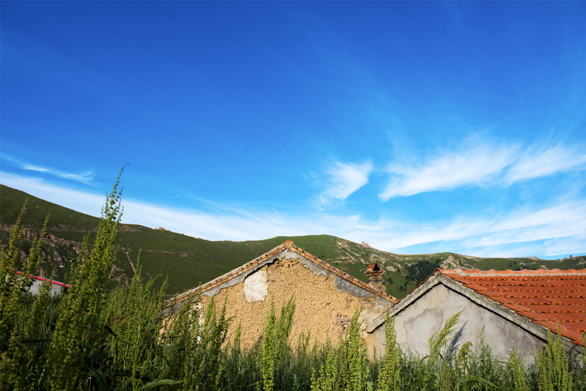 河北省海拔最高村庄张家口市蔚县茶山村风光2海拔1950米位于小五台