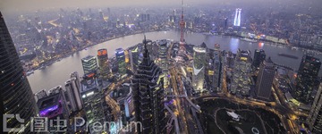 上海陆家嘴CBD夜景