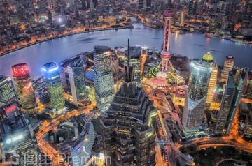 上海陆家嘴金茂大厦夜景城市风光