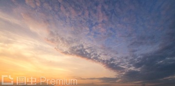 晚霞的天空素材