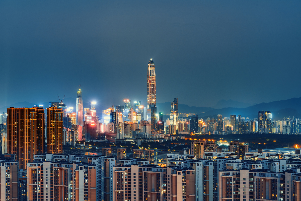 天际线市容#摩天大楼市中心建筑物城市高楼深圳平安大厦夜景您的打赏