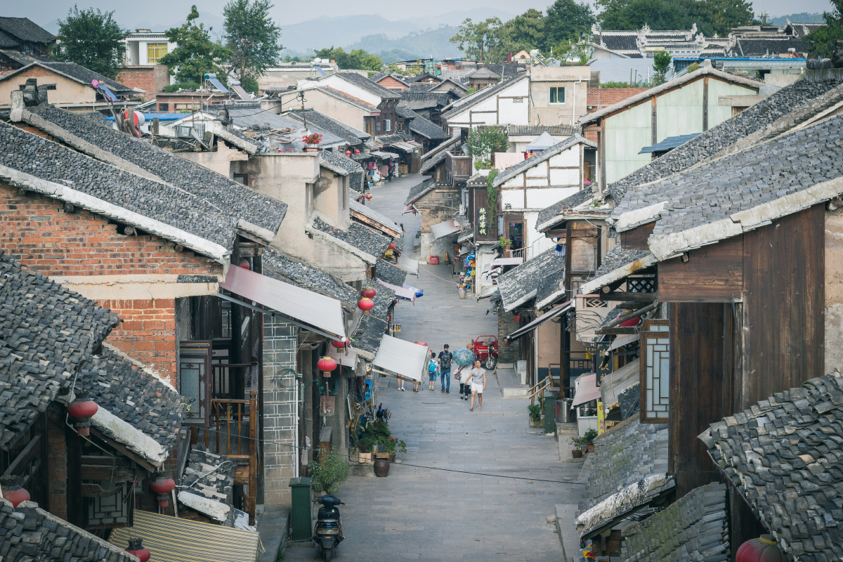 古镇俯视