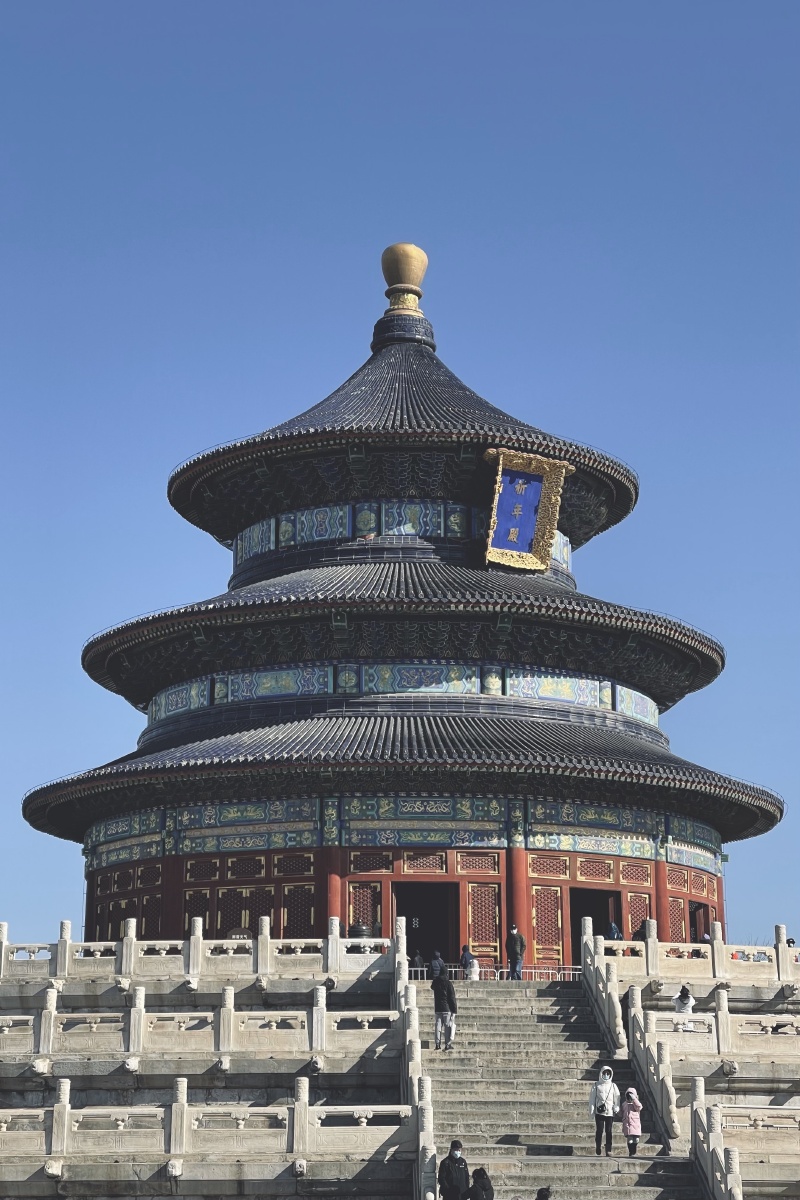 寒风凛冽中拍的天坛