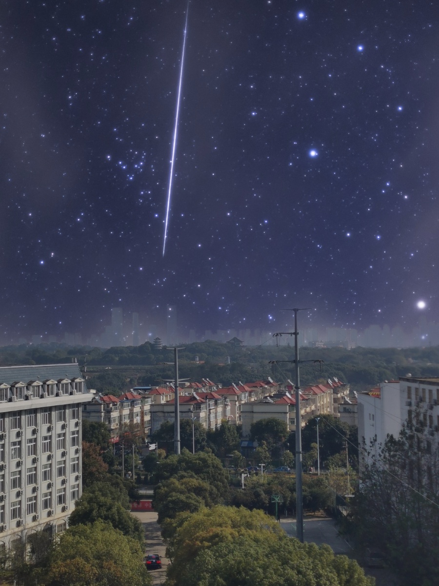 双子座流星雨洒满天际