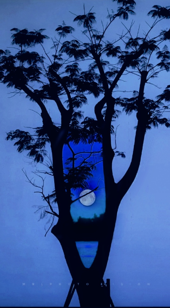 超级月亮创意图片