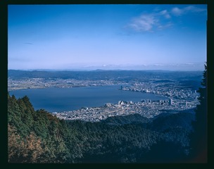 「 比叡山頂望琵琶湖 」