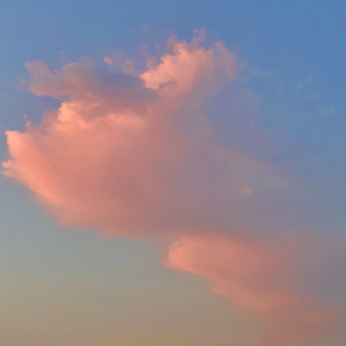 夏日的云彩都是彩色的