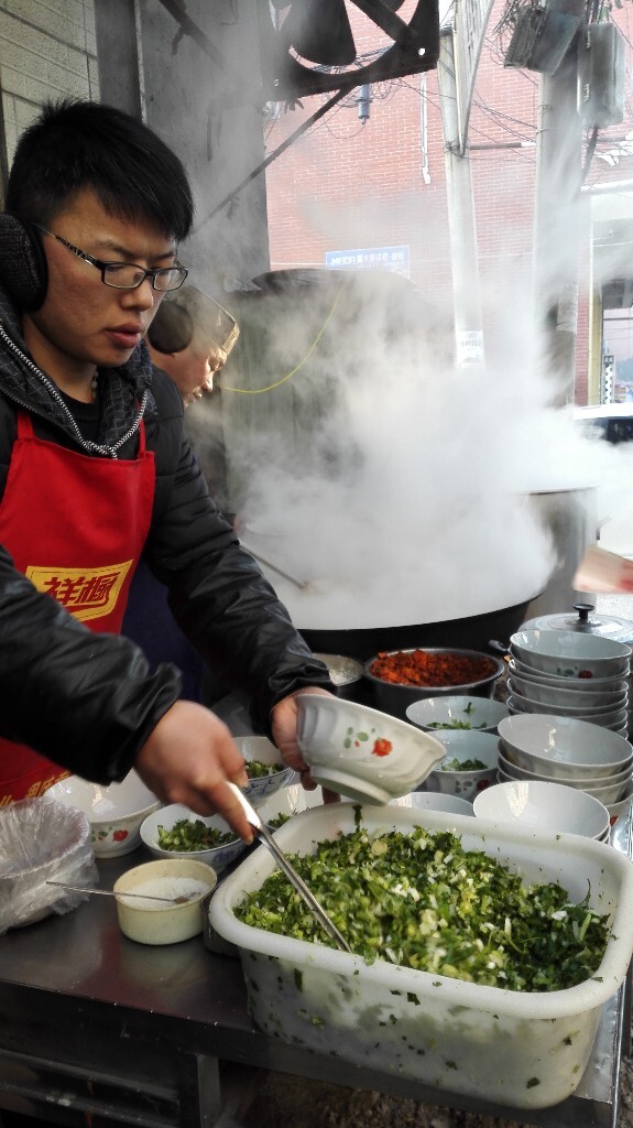 清晨的早餐点。