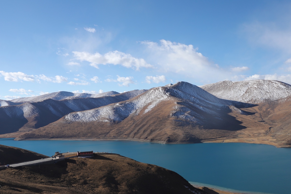 很舒服的景色恬静而自如羊卓雍措没滤镜也美透了