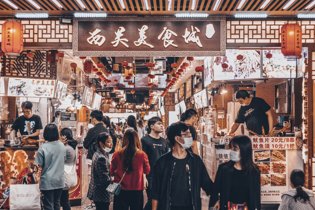 广州上下九步行街夜市