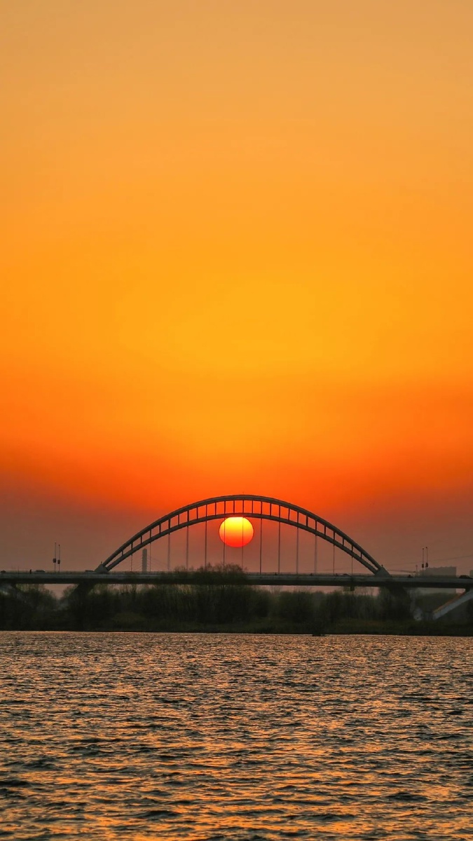 落日夕照美景洛阳夕照美景图片