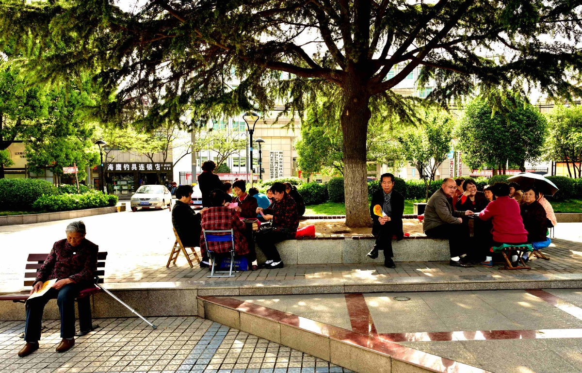 他们只有集中在广场上打牌,甚至睡觉.