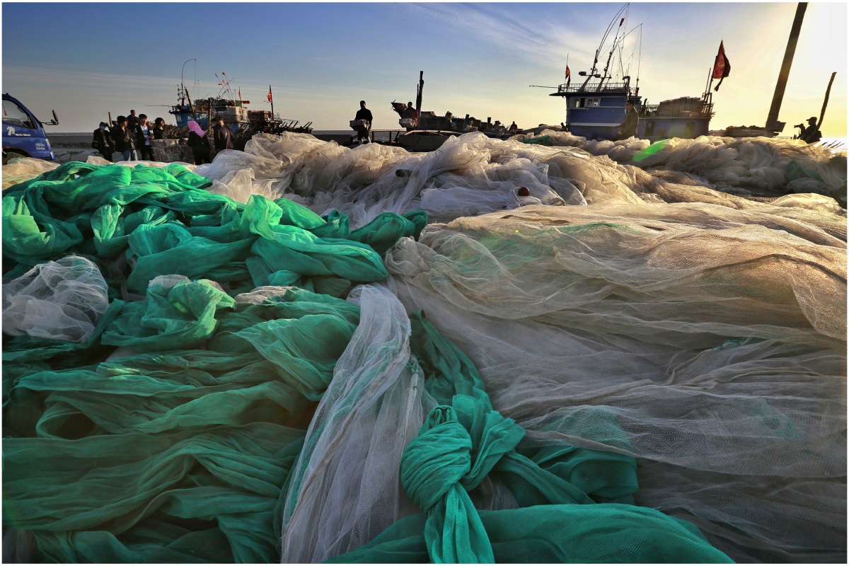 那是很平常的东西,但对于大连渔民来说,渔网是渔民们吃饭乃至生存的