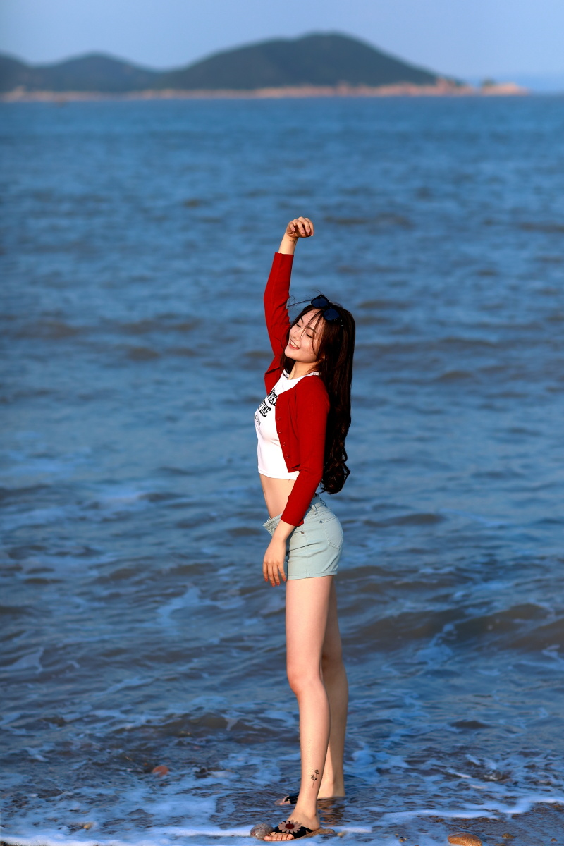 阳光61大海61沙滩61美女一出镜佳佳摄影磊落拍摄