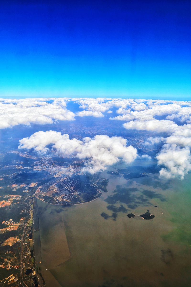 无锡空中鸟瞰鼋头渚