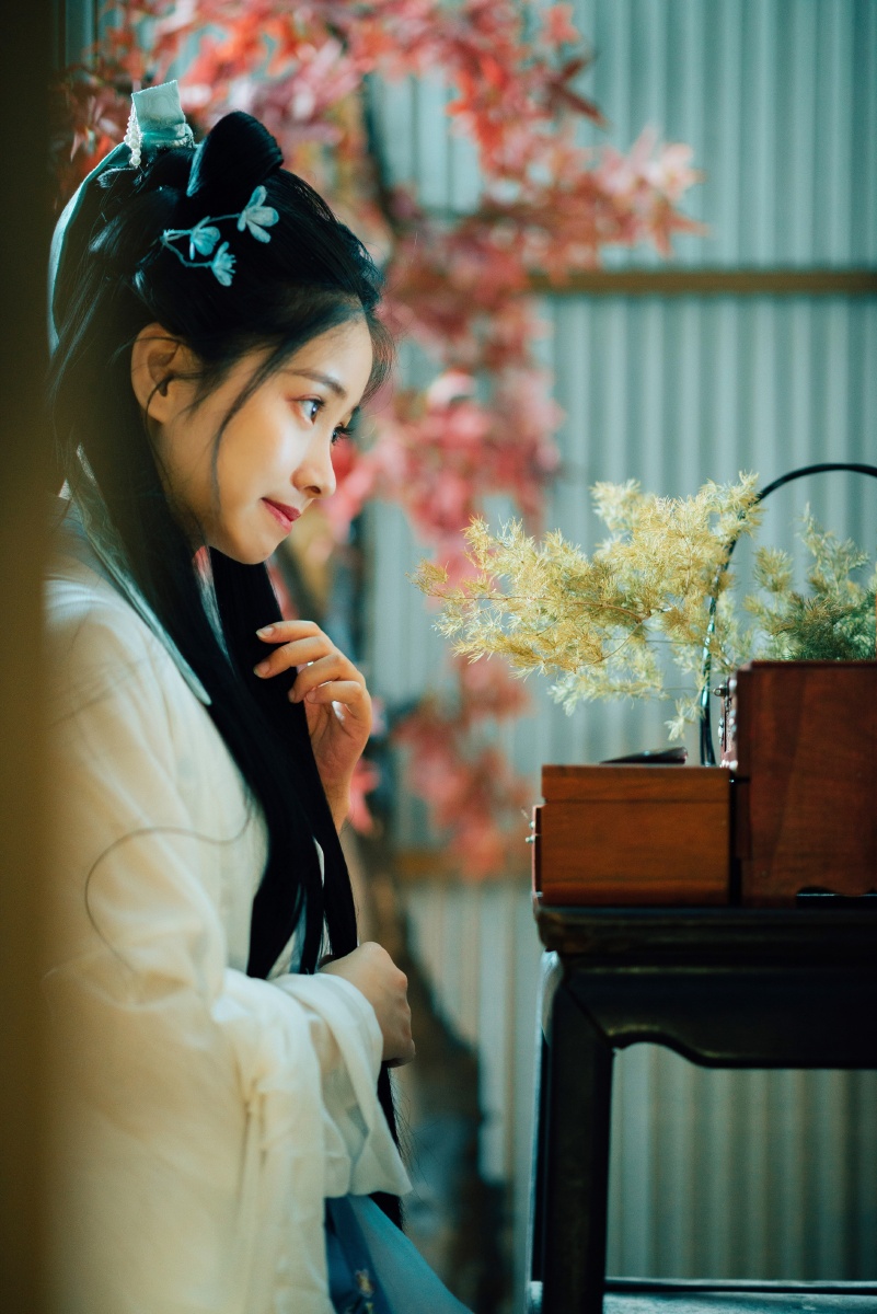 白衣飘飘长发及腰