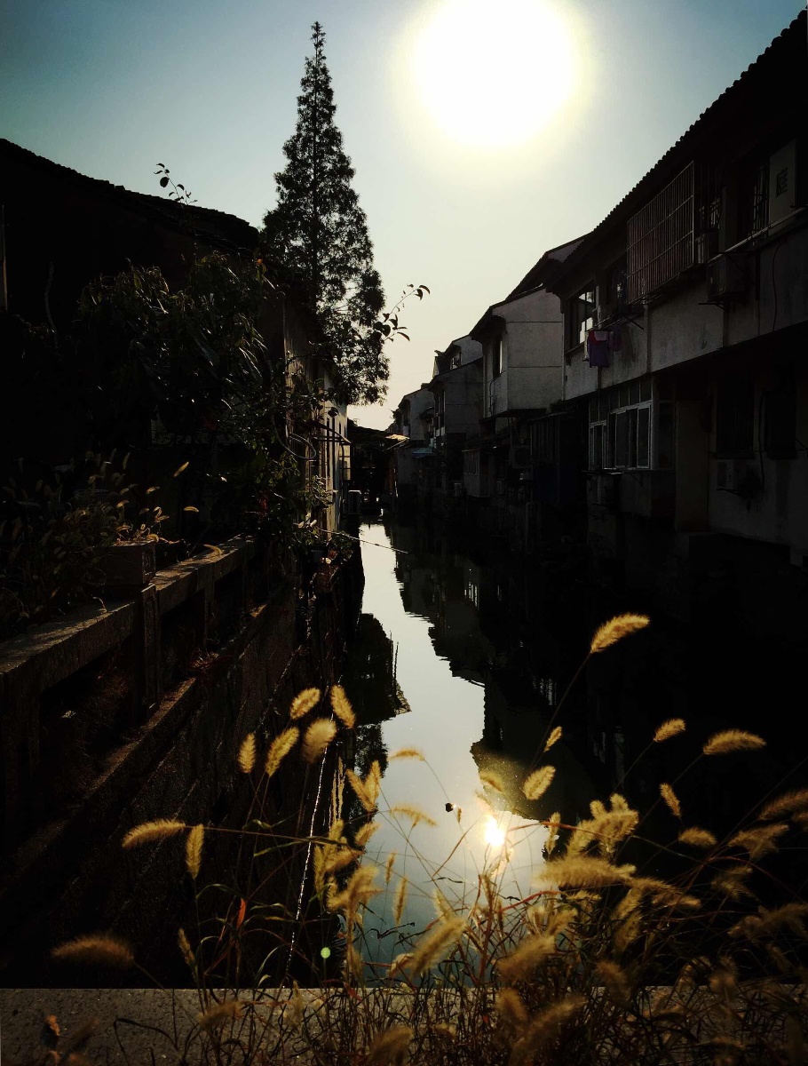 阊闾城碧铺秋草 乌鹊桥红带夕阳