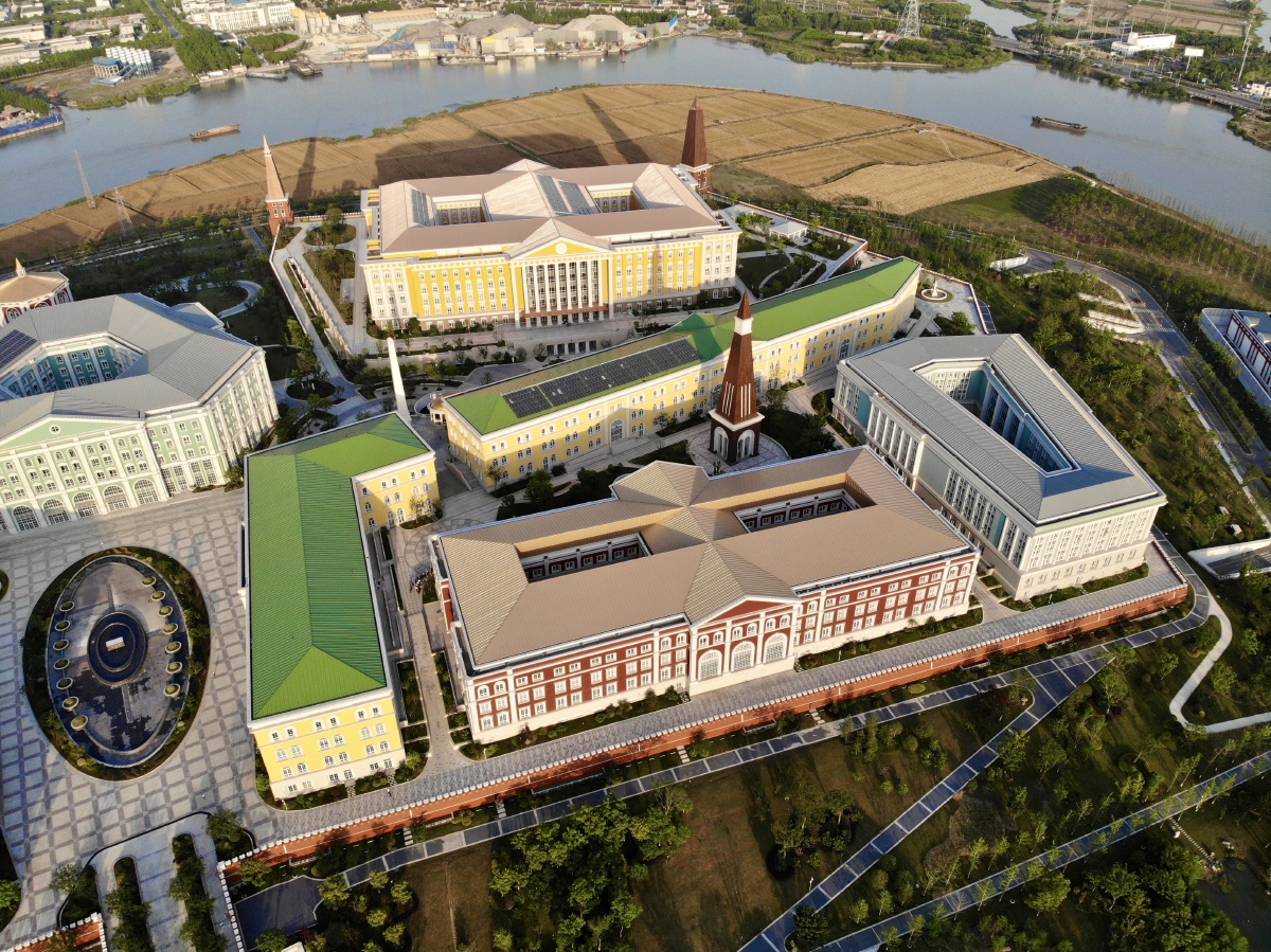 苏州工业园区桑田岛华为苏州研发中心航拍