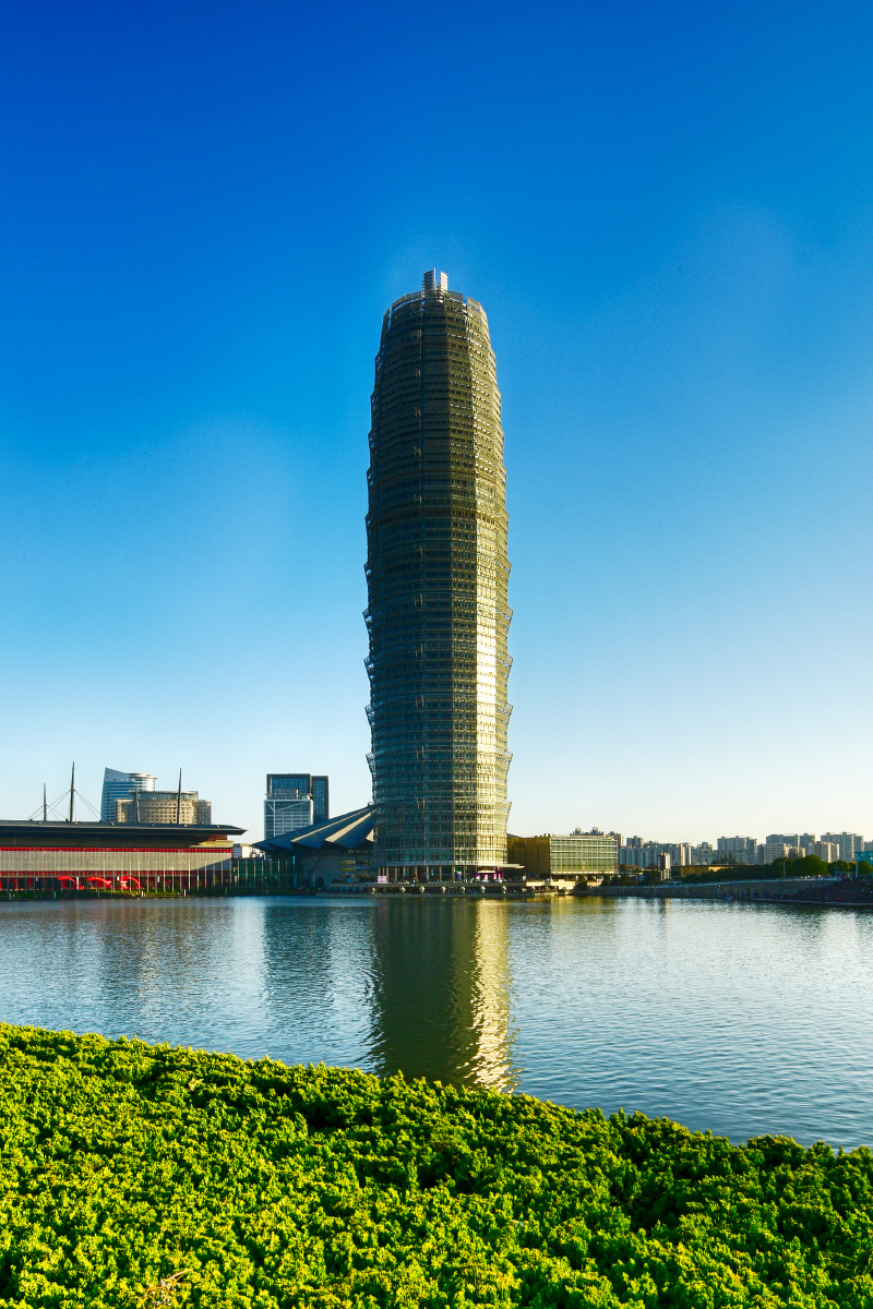 自由视觉郑州cbd从黑夜到白天