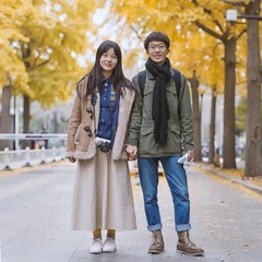 一对小情侣