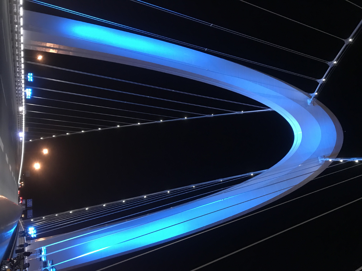 中秋夜晚的的桥