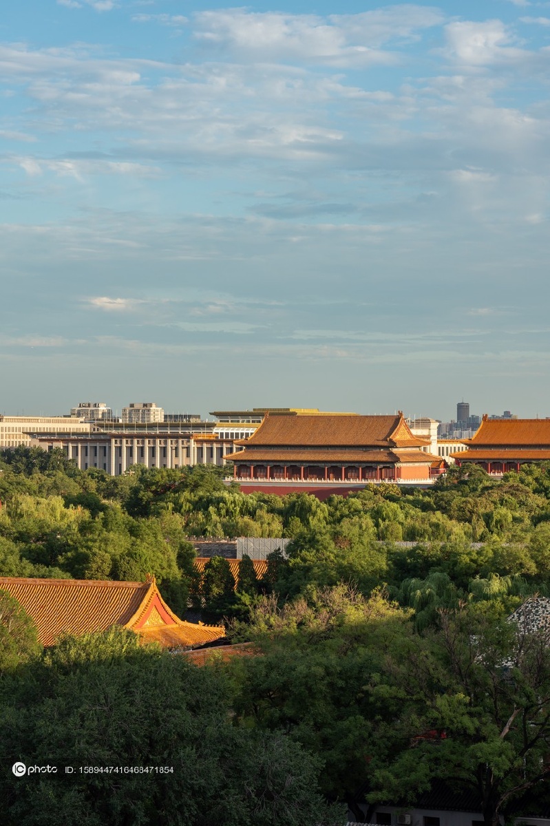 独家:俯瞰绝美的故宫宫殿全景(无人) - IC_photo