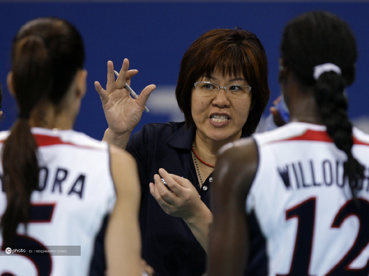2008年北京奥运会郎平执教美国女排资料图